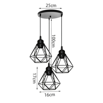 DecorBites™ Iron Frame Pendant Chandelier for Modern Indoor Lighting