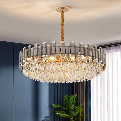 Decorbites™ Gold-Kristall-Kronleuchter für das Wohnzimmer – Luxuriöse Beleuchtungseinrichtung