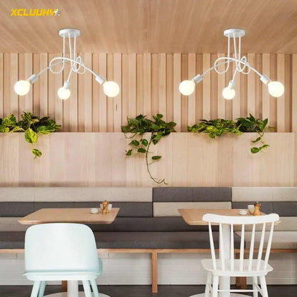 Decorbites™ Gold-Schwarze Sputnik-Hängelampe für Wohnzimmer Schlafzimmer Landhausstil
