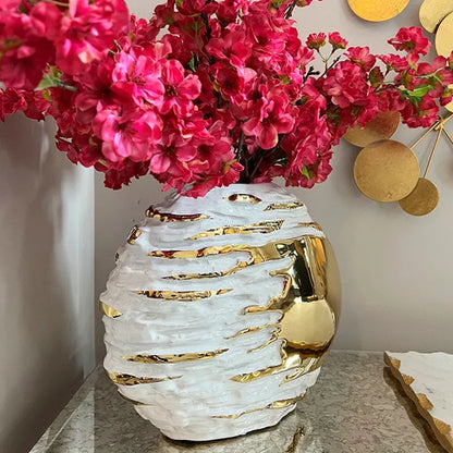 Decorbites™ Goldene Keramikvase für Hochzeit und Heimdekoration
