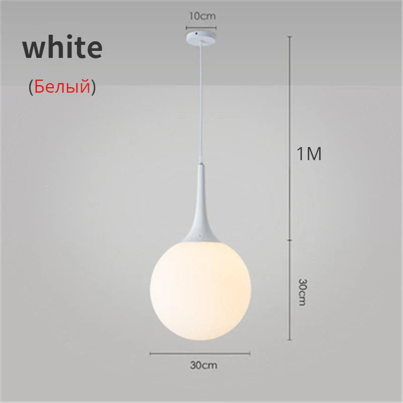 Decorbites™ Glas-Kugeln-LED-Hängeleuchten für modernes Wohnzimmer, schwarze/weiße Hornarmaturen