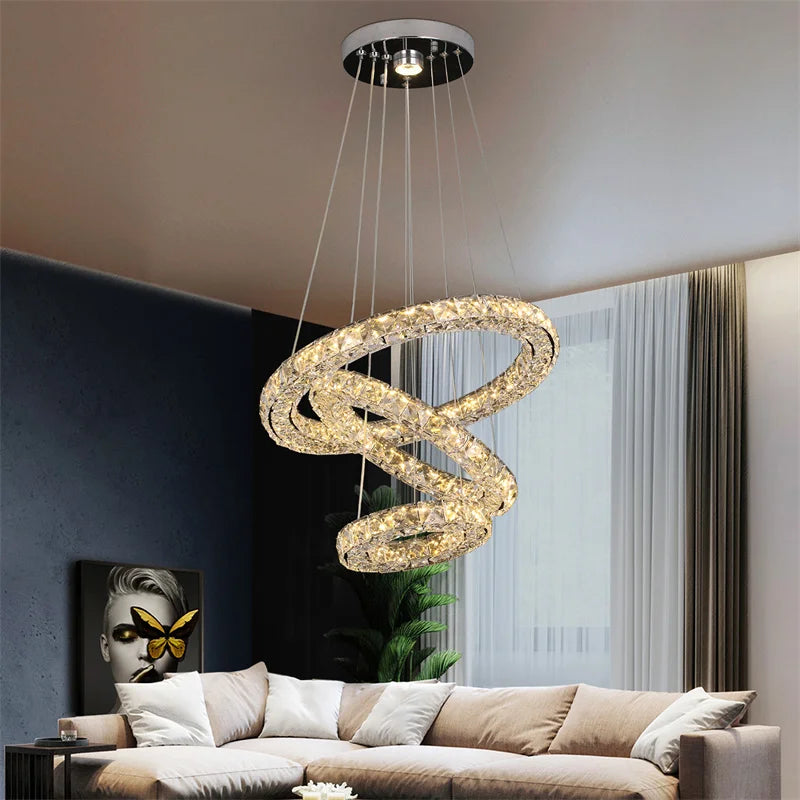 Decorbites™ Kristall-LED-Hängeleuchte für modernes Luxus-Wohn- und Esszimmer-Dekor