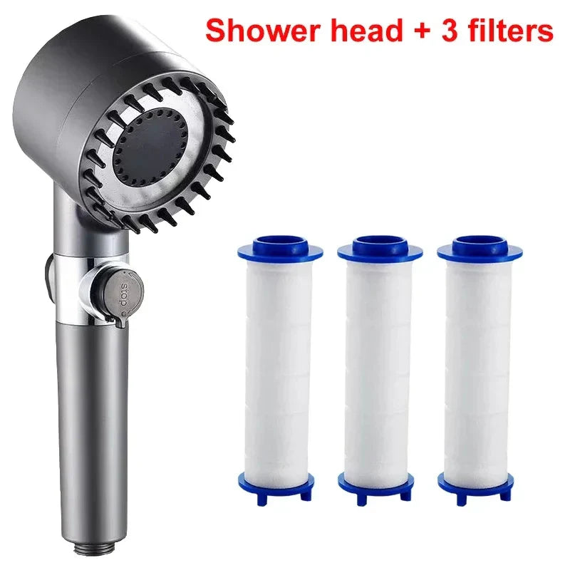 Decorbites™ Hochdruck-Duschkopf mit Filter, 4 Massagemodi, Wassersparend