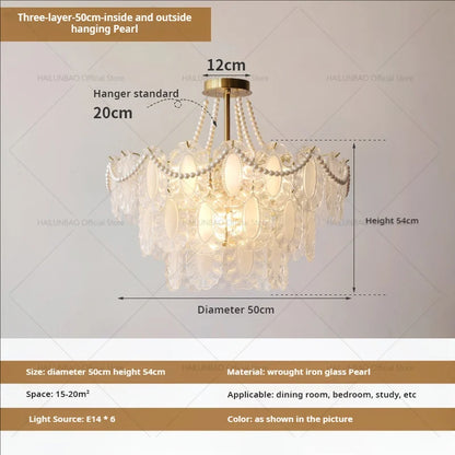 DecorBites™ Cream Wind Crystal Chandelier - Elegant French Design for Luxury Living Spaces