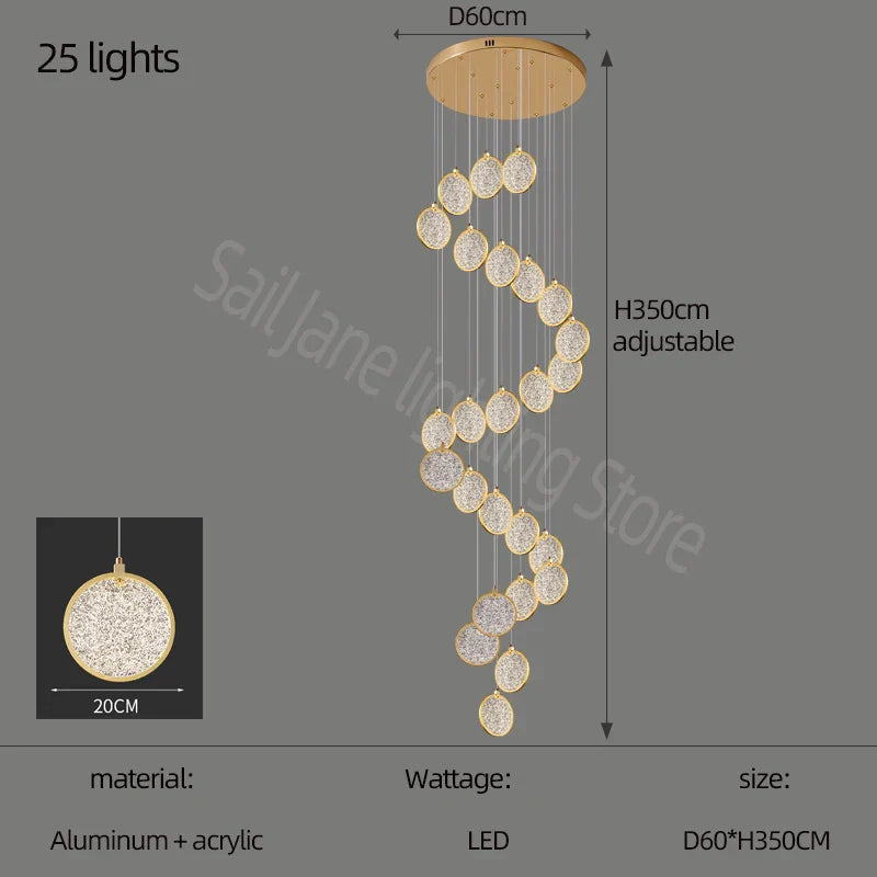 Decorbites™ Zweistöckige LED-Ring-Leuchter - Modernes nordisches Stil Wohnzimmerbeleuchtung