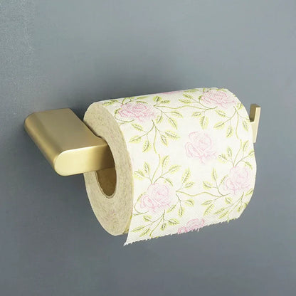 Decorbites™ Gold-Badaccessoires-Set: Handtuchstange, Toilettenpapierhalter, Handtuchhalter, Haken