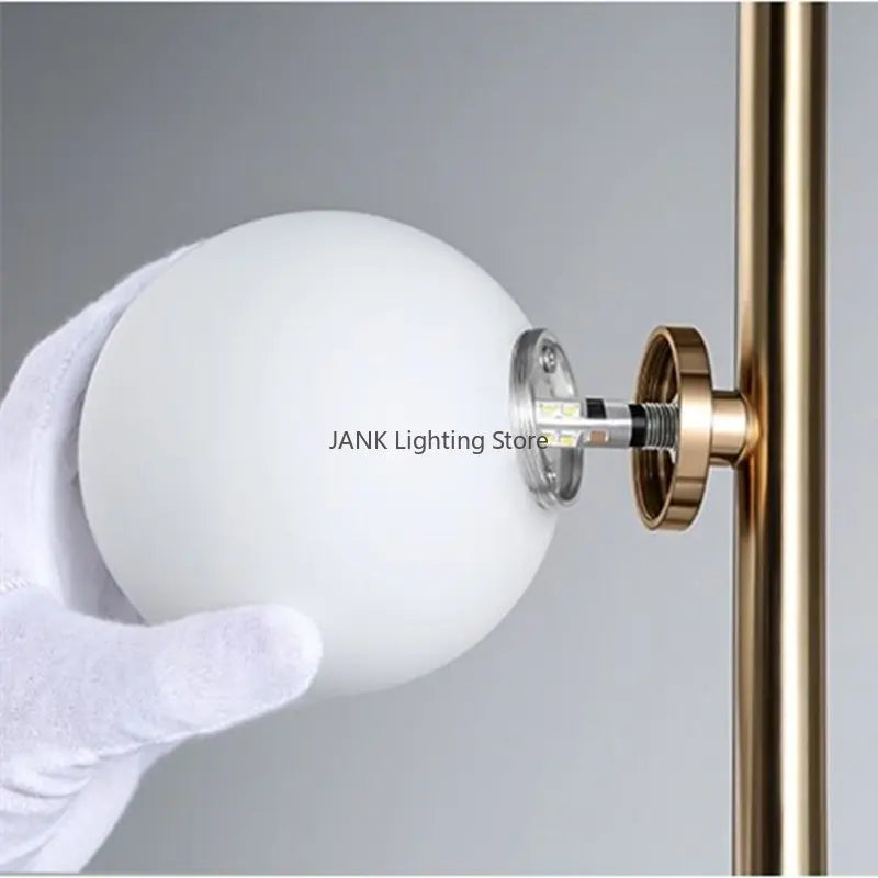Decorbites™ Glasballen-Stehlampe-Set: Nordisch postmodern minimalistischer Zauberbohnen-Stil