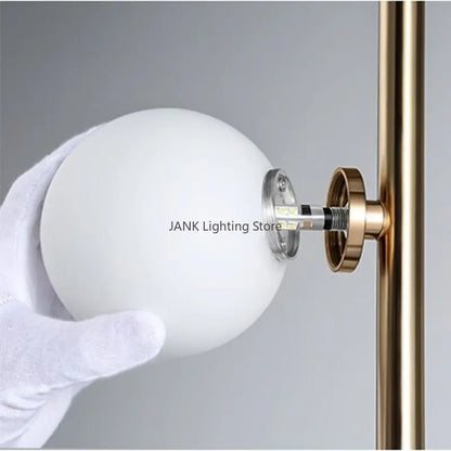 Decorbites™ Glasballen-Stehlampe-Set: Nordisch postmodern minimalistischer Zauberbohnen-Stil