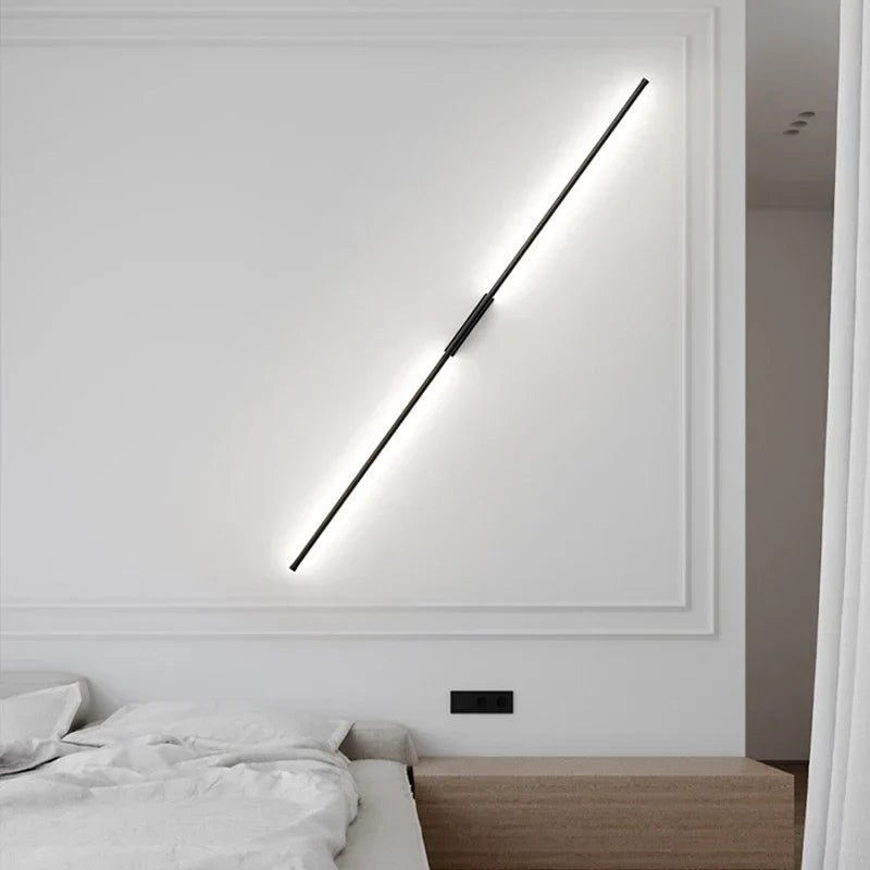 Modern LED Wall Sconce Black 100cm Up-Down