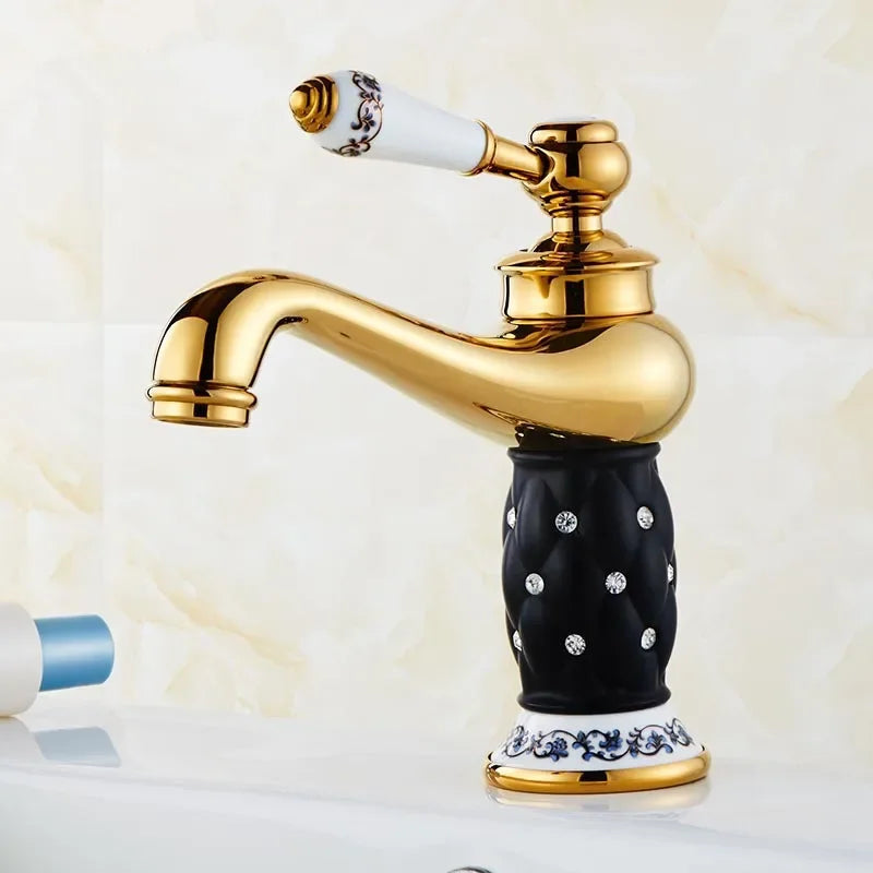 Gold Diamond Basin Faucet