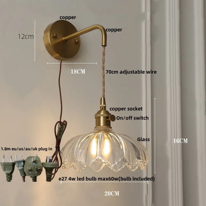 DecorBites™ Green Glass Knob Switch LED Wall Lights for Kitchen, Bedroom, Living Room
