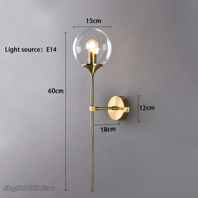 Gold Glass Mirror Light