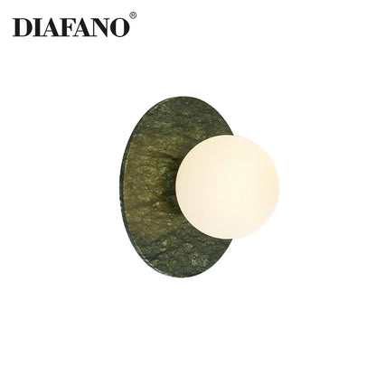 DecorBites™ Green Marble LED Wall Lamp for Luxury Living Room Decor