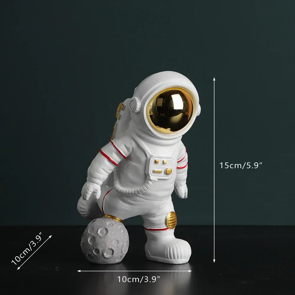 Decorbites™ elektrovergoldete goldene Astronauten-Figuren, kreative Wohnraumdekoration & Geschenke
