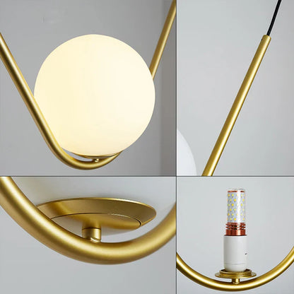 Decorbites™ Golden Black Perle Trio Anhänger - Metall G9 LED Linearer Esstischleuchte
