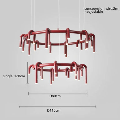 Decorbites™ Kreisförmige Ring-Anhängerleuchten - LED-Kronleuchter für Wohnzimmer zu Hause & Restaurant