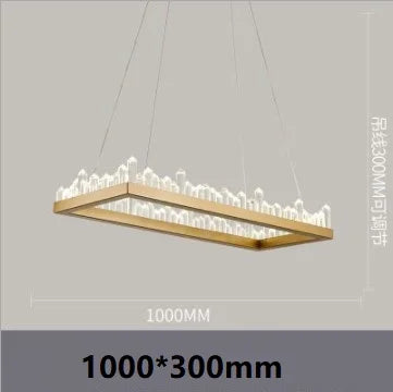 DecorBites™ Crystal LED Pendant Lights: Modern Gold Black Industrial Lamp