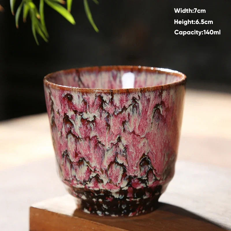 Decorbites™ Japanische Ofenverwandlungs-Keramik-Teebecher Espressotasse Kaffeetasse Töpferei Kung-Fu-Teetasse