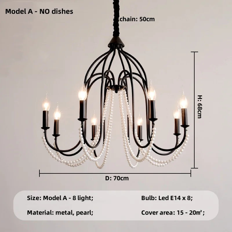 Decorbites™ Elegante Schwarze Kristall-Hängelampe für das Wohnzimmer
