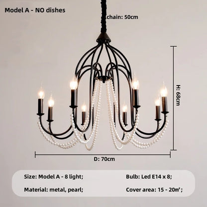 Decorbites™ Elegante Schwarze Kristall-Hängelampe für das Wohnzimmer