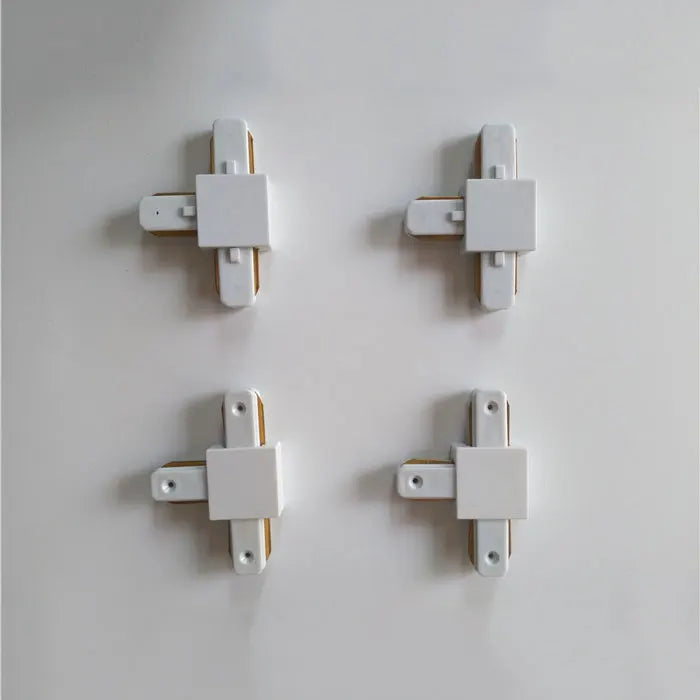 Decorbites™ Decken-Schienen-Verbindungs-Set: Schwarz/Weiß, Gerade/Kreuz, 0,5 m/1 m, 2-adrig
