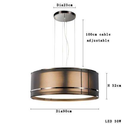 DecorBites™ Designer Fabric Ceiling Pendant Light | Luxury Round Hanging Lamp