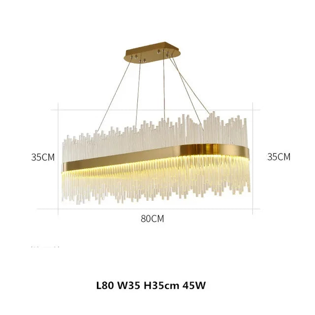 Decorbites™ Gold LED Kreis Kristall-Lüster: Elegante Heim-Pendant-Beleuchtung für Wohnzimmer, Schlafzimmer, Küche