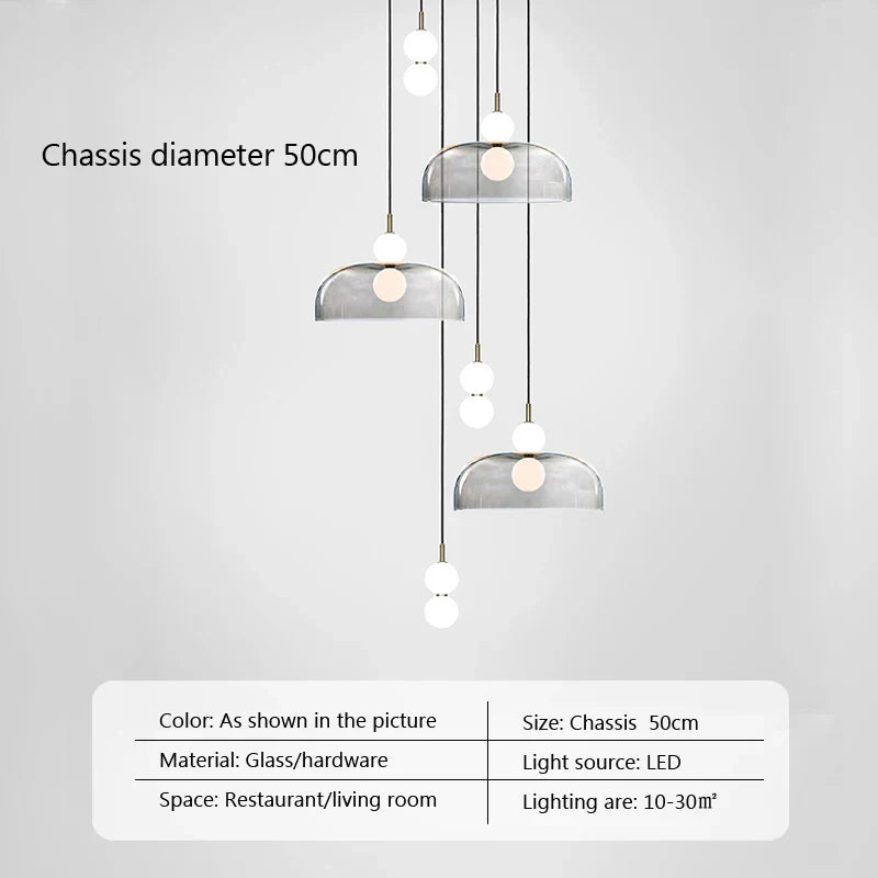 Decorbites™ Glas-Kugelleuchter: Moderne Dekoration für Duplex-Treppenhäuser, Wohnzimmer, Schlafzimmer
