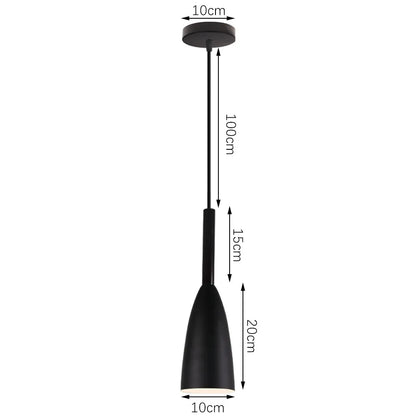 Black Wood Industrial Pendant Light