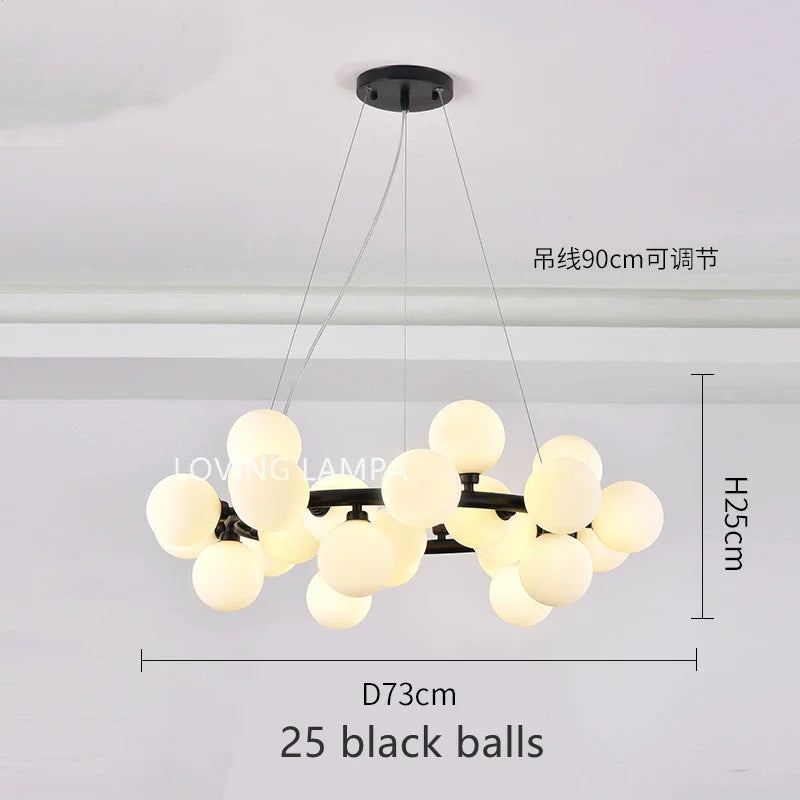 Decorbites™ Glas-Kugeln-LED-Hängelampe, moderne runde Design für Heimdekoration-Beleuchtung