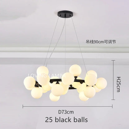 Decorbites™ Glas-Kugeln-LED-Hängelampe, moderne runde Design für Heimdekoration-Beleuchtung