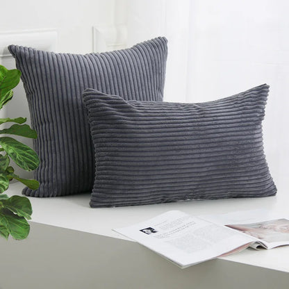 Decorbites™ Kordstoff gestreiftes Kissenbezug 30-60 cm weich bequem Deko-Kissenbezug für Zuhause