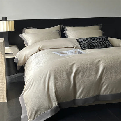 Decorbites™ Jacquard-Bettwäsche-Set - Lyocell-Baumwoll-Bettwäsche, Laken, Kissenbezug, Steppbettbezug