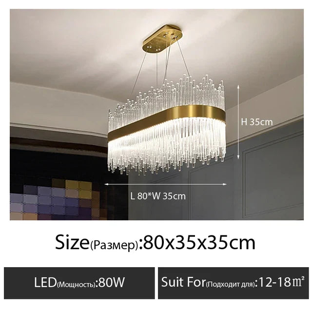 Decorbites™ Kristall-LED-Kronleuchter: Luxuriöse dimmbare Pendelleuchte für Schlafzimmer, Wohnzimmer, Esszimmer