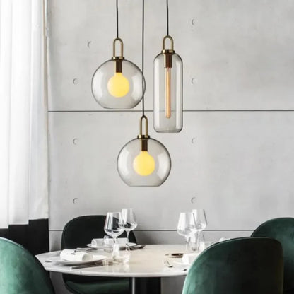 Decorbites™ Glas-Kugelleuchte für Küche, Esszimmer, Schlafzimmer – Moderne Hängelampe für die Heimdekoration