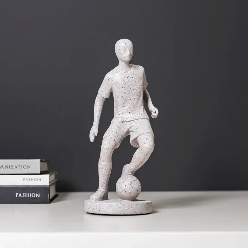 DecorBites™ Abstract Sports Player Sculpture Set Grey/White Figurines Home Decor