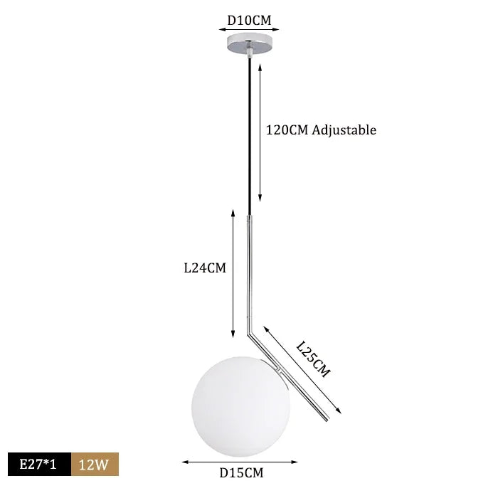 Decorbites™ Glas-Kugelleuchter LED Küchen Wohnzimmer Hängelampe