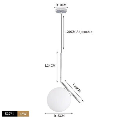 Decorbites™ Glas-Kugelleuchter LED Küchen Wohnzimmer Hängelampe
