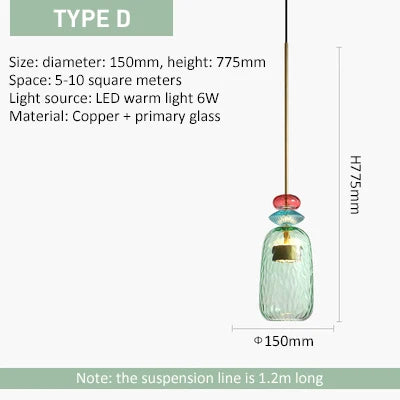 DecorBites™ Glass Pendant Lights for Modern Living Spaces, Bedrooms, and Kitchens
