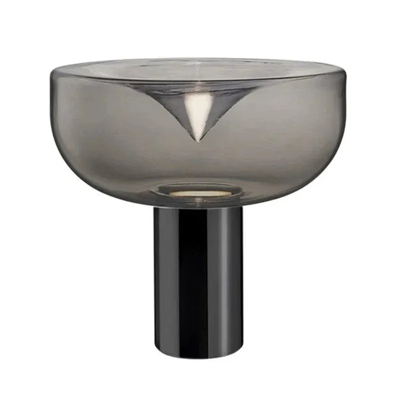 Decorbites™ Aella Tischleuchte: Elegante klare Glas-Luxus-Kunst-Schreibtischlampe für Büro, Schlafzimmer und Eingangsbereich