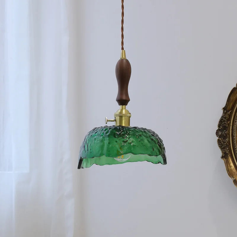 Green Glass Copper Pendant