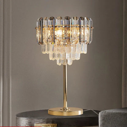 DecorBites™ Crystal Table Decor Lamp 3000K E14 Bulb Desk Light for Bedside Office