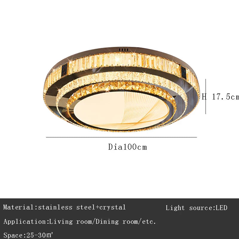 Gold Rectangle Crystal Lamp