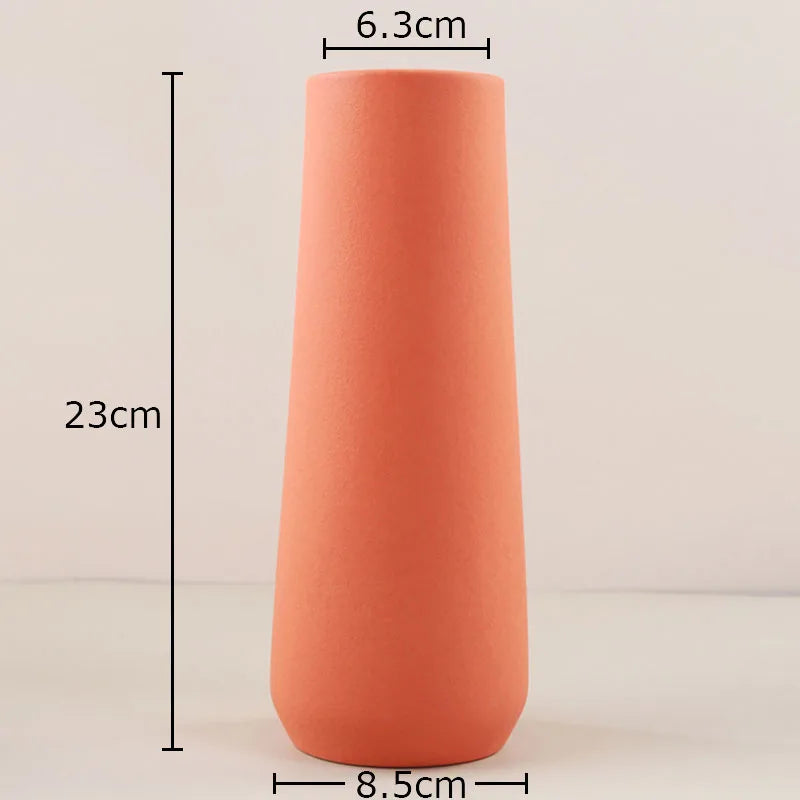 Decorbites™ Gradient Keramik Vase Zylinder Schreibtischdekoration Blumenvasen Modernes Raumdekoration