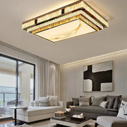 Gold Rectangle Crystal Lamp