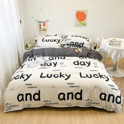 Decorbites™ Brief mit fröhlichem Hündchen-Druck für Bettwäsche-Set für Einzel- und Doppelbett, 3/4 Teile
