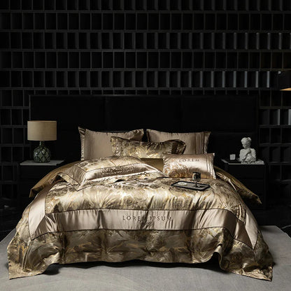 Decorbites™ Luxus-Brokat-Jacquard-Bettwäsche-Set mit ägyptischer Baumwolle und Stickerei