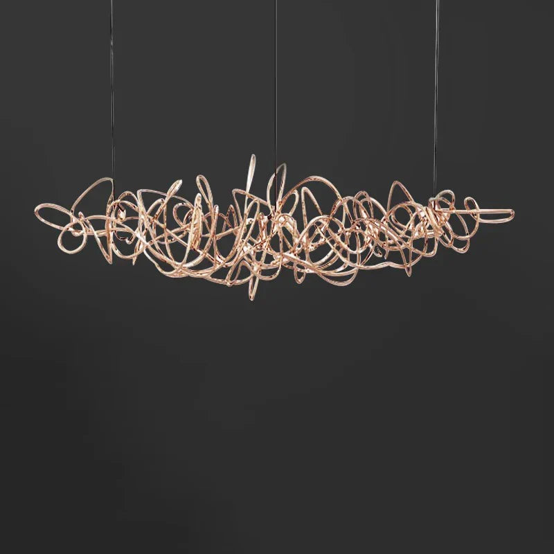 Nickel Geometric LED Chandelier
