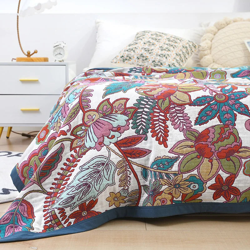 Decorbites™ Japanische Baumwoll-Gaze-Sommerdecke - Luxuriöse weiche Steppdecke und Sofatuch für Erwachsene