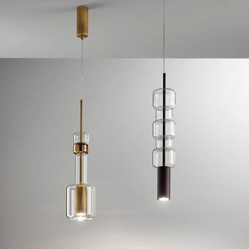 Decorbites™ Zylindrische Glas-Pendantleuchte: Modernes, nordisches Design für Wohnzimmer, Restaurant, Küche